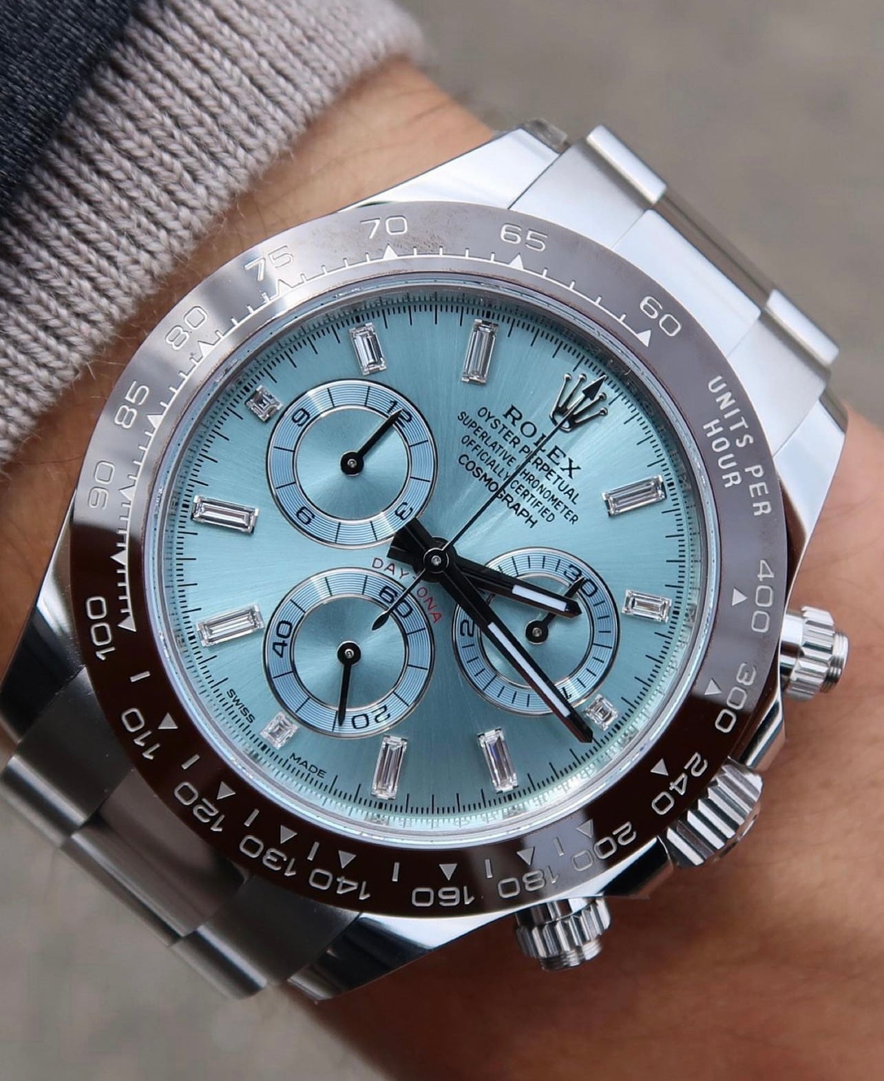 Đồng Hồ Rolex Daytona 116506A Baguette 40mm Ice Blue