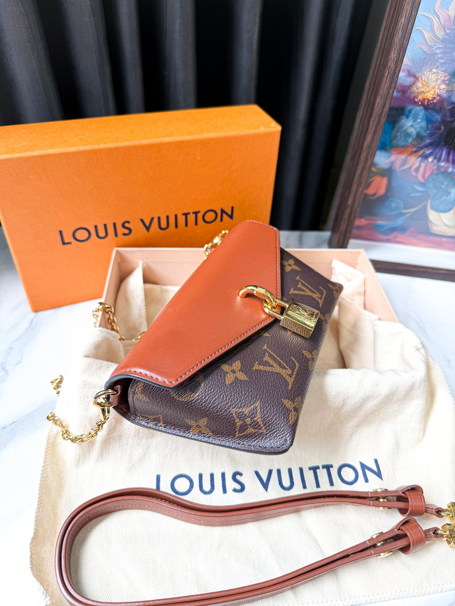 A A LV Padlock On Strap