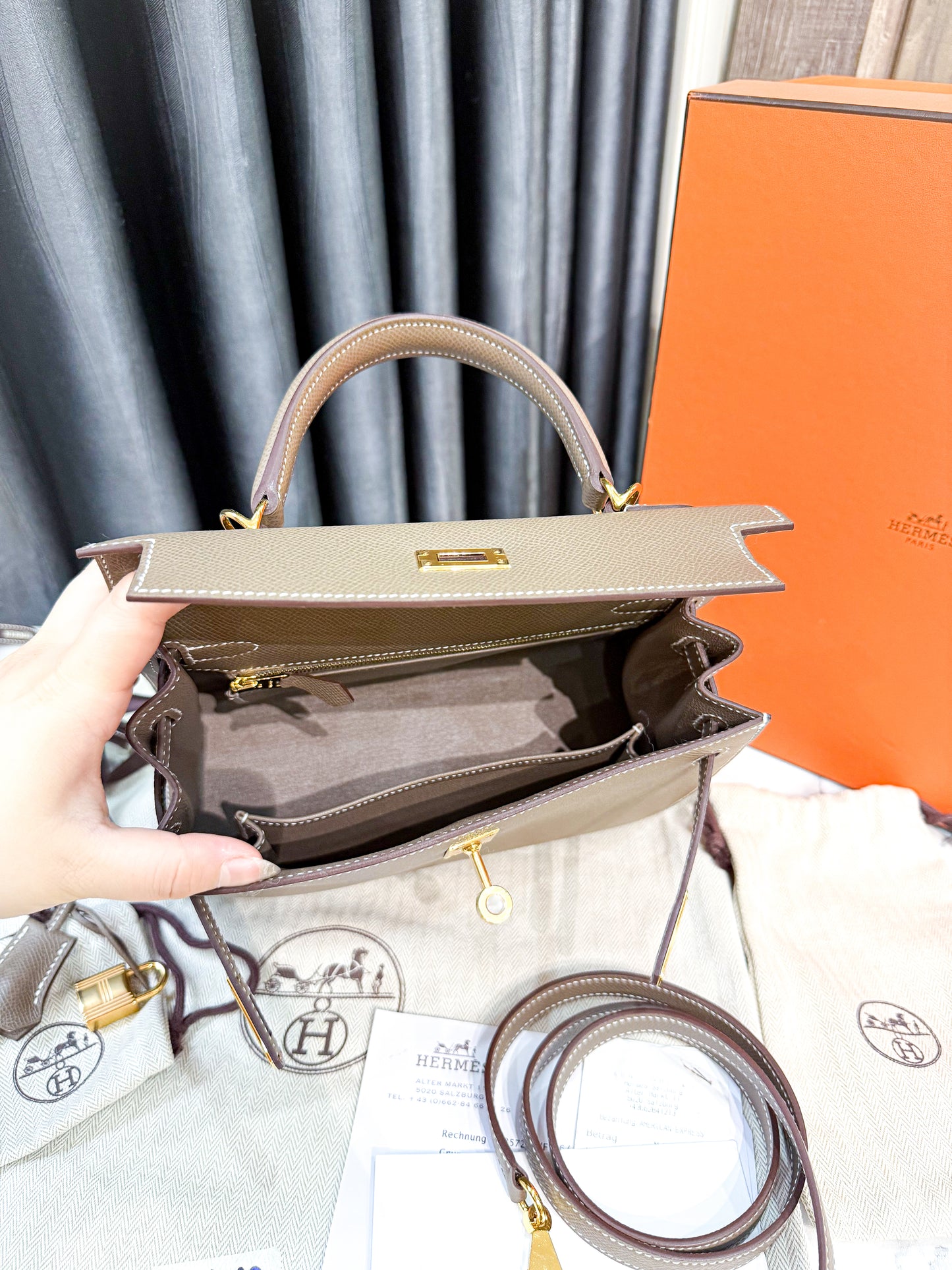A A A Hermes Kelly K25 Like New HN110