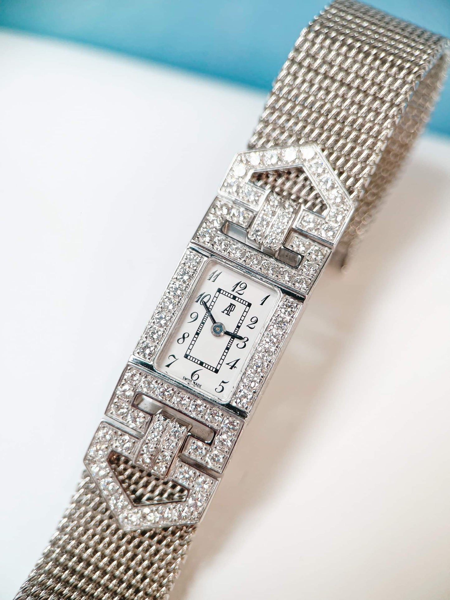 Đồng Hồ Audemars Piguet Charleston White Gold Diamonds Zin