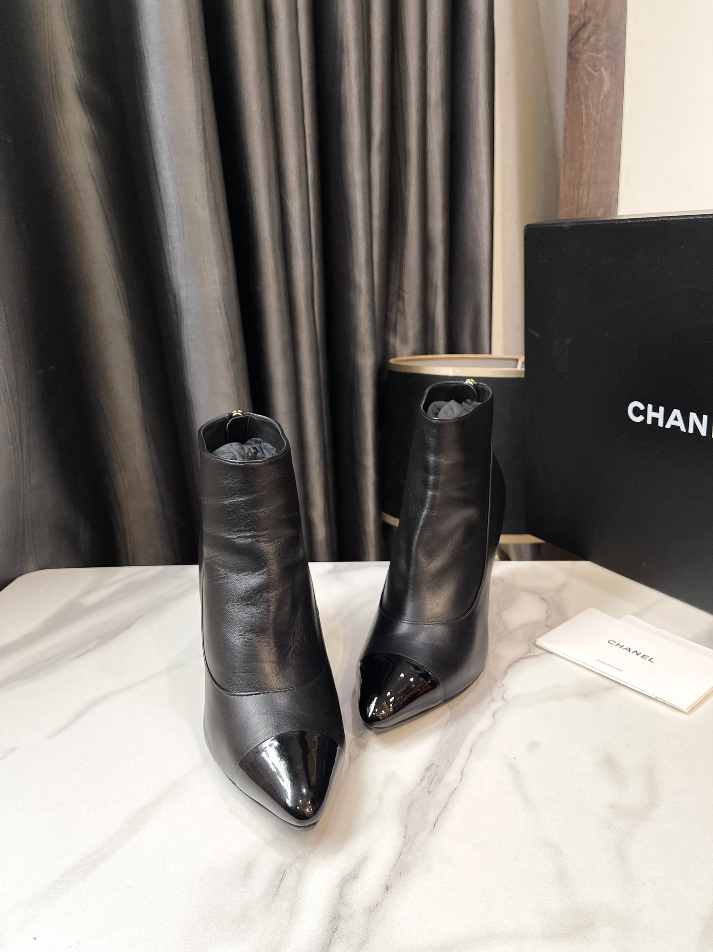 Boot Chanel Gót Ngọc Trai