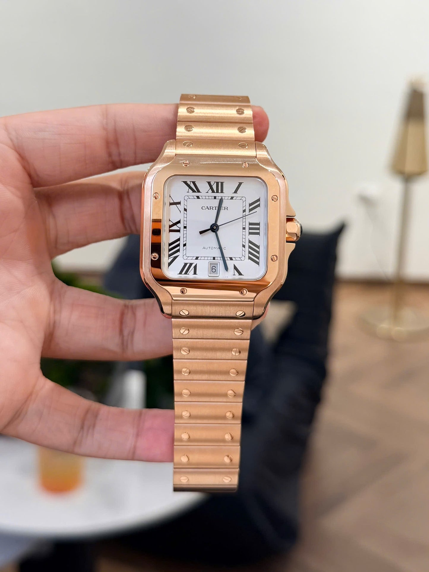 Đồng Hồ Cartier Santos WGSA0018 Rose Gold Size L