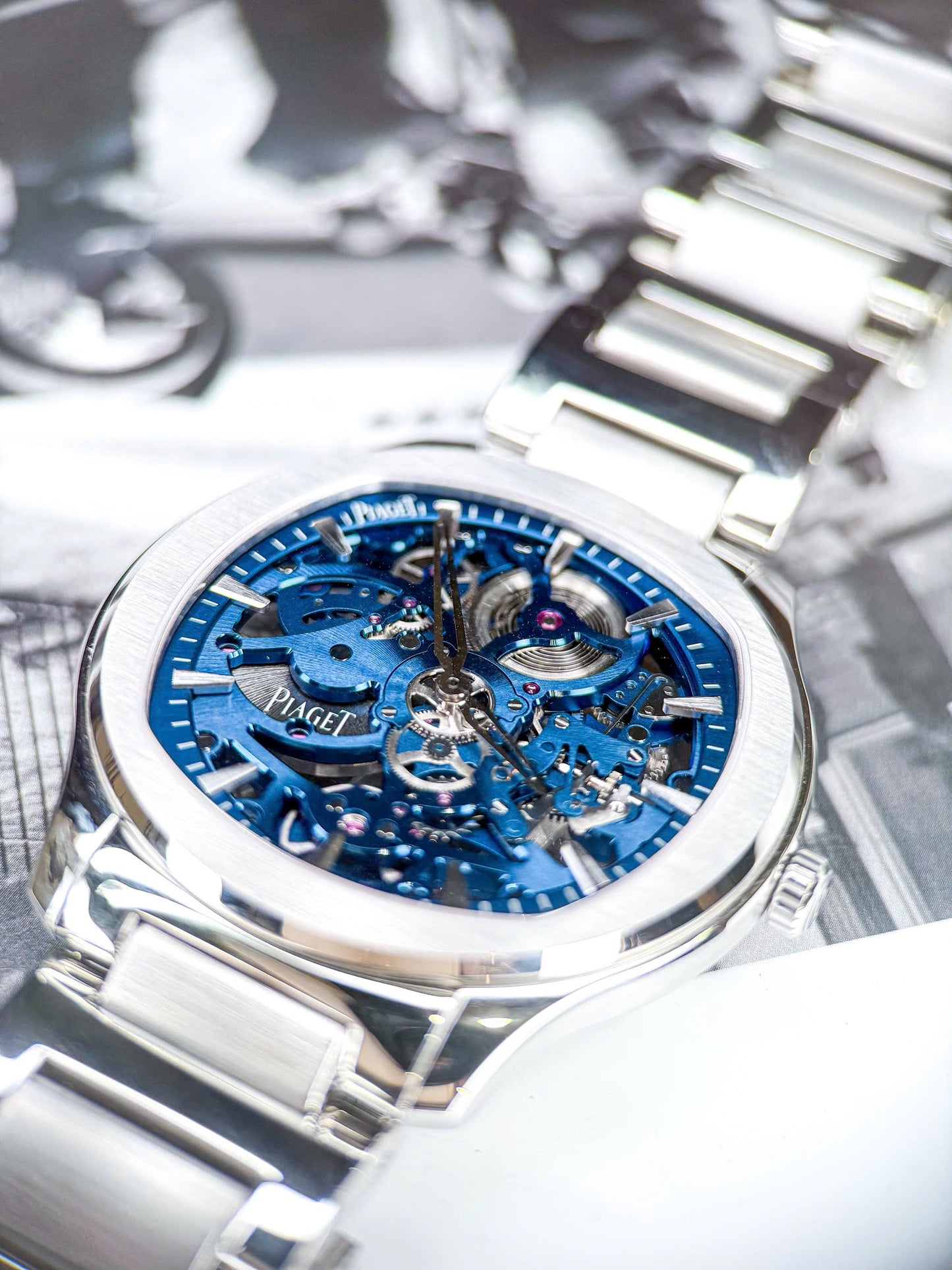 Đồng Hồ Piaget Polo Skeleton Blue 42mm
