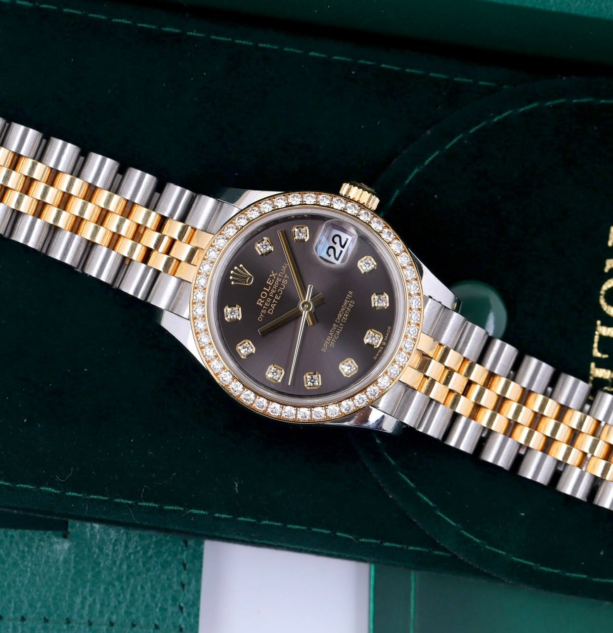 Đồng Hồ Rolex DateJust 278383RBR Mặt Xám