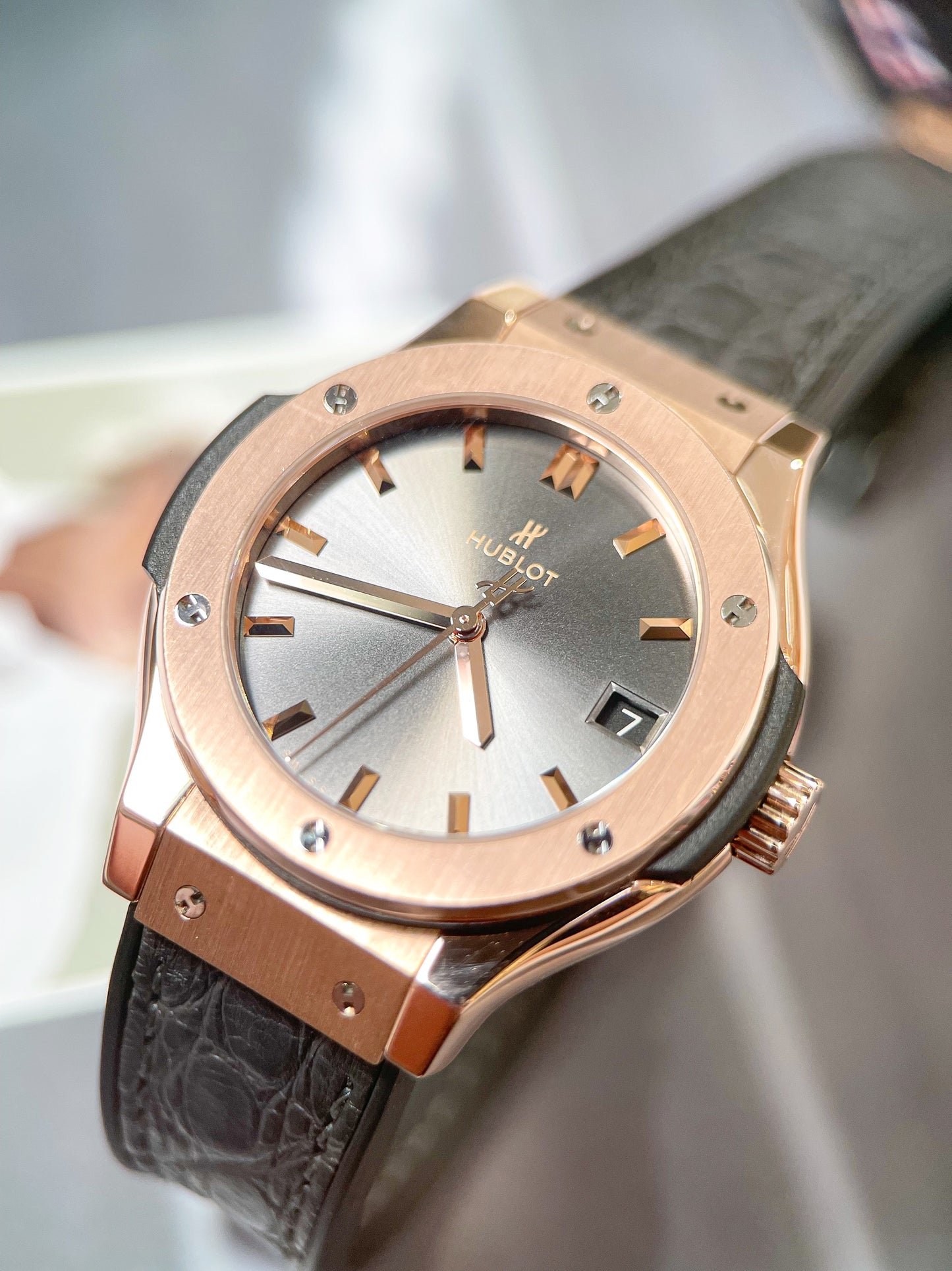 Đồng Hồ Hublot Classic Fusion King Gold Grey size 33mm