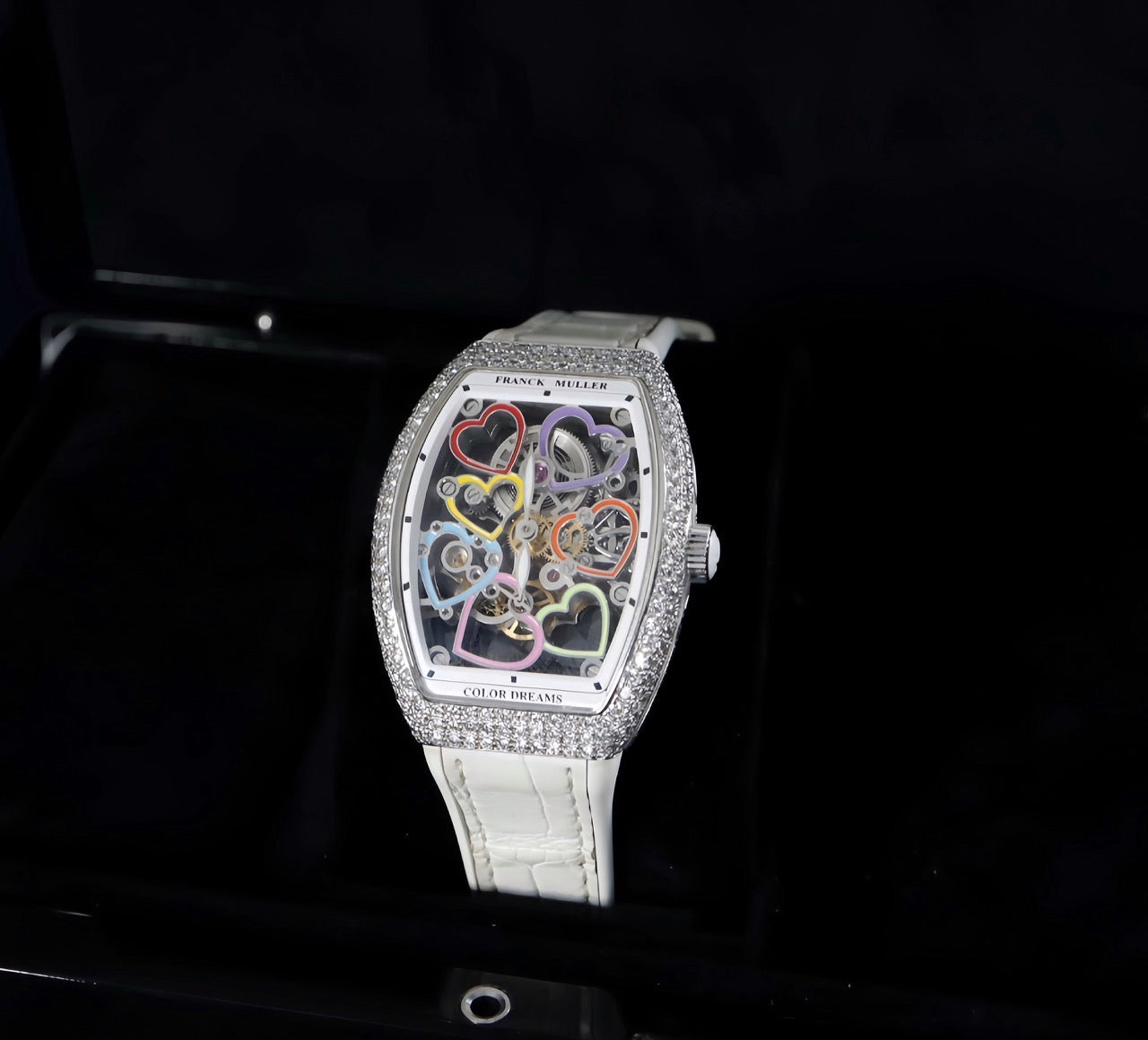 Đồng Hồ Franck Muller V32 Heart Color Skeleton