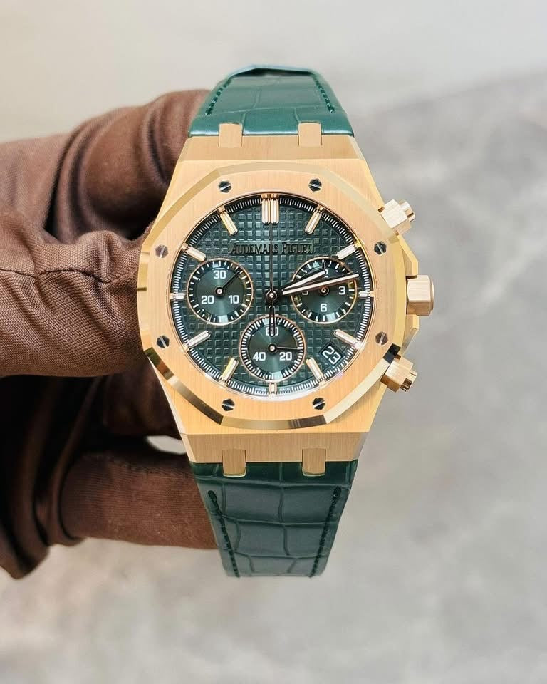 Đồng Hồ Audemars Piguet Royal Oak 26240OR Green Strap Leather
