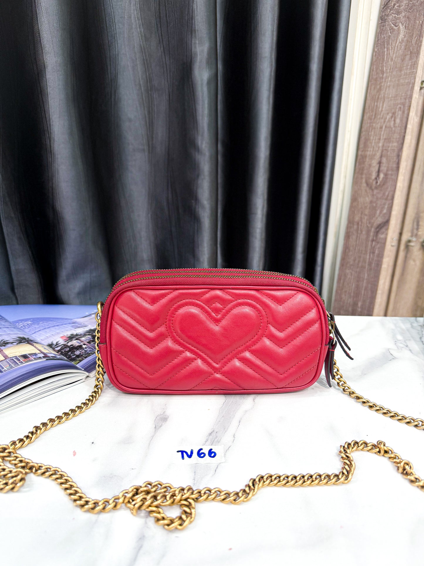 A A Gucci Marmont Đỏ Crossbody TV66