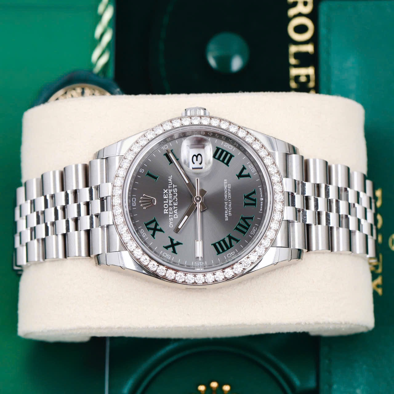 Đồng Hồ Rolex Datejust 126284RBR Wimbledon Size 36