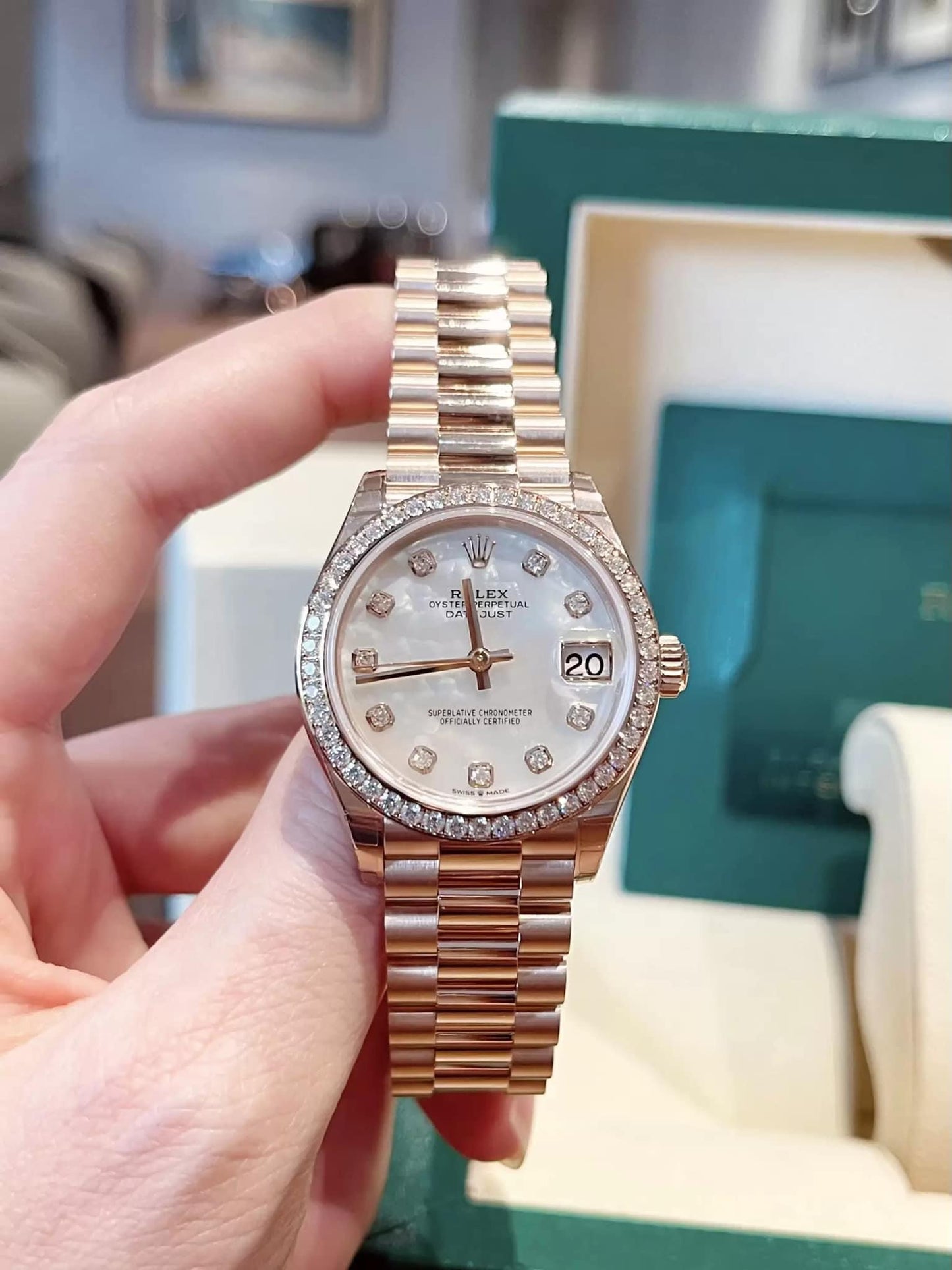 Đồng Hồ Rolex DateJust 31mm 278285RBR MOP Rose Gold