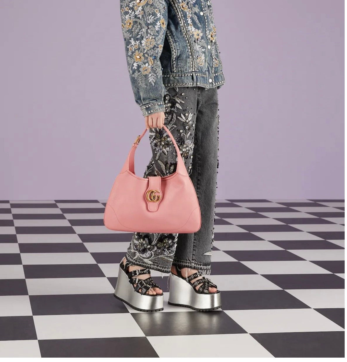 A A Gucci Jackie Hồng New