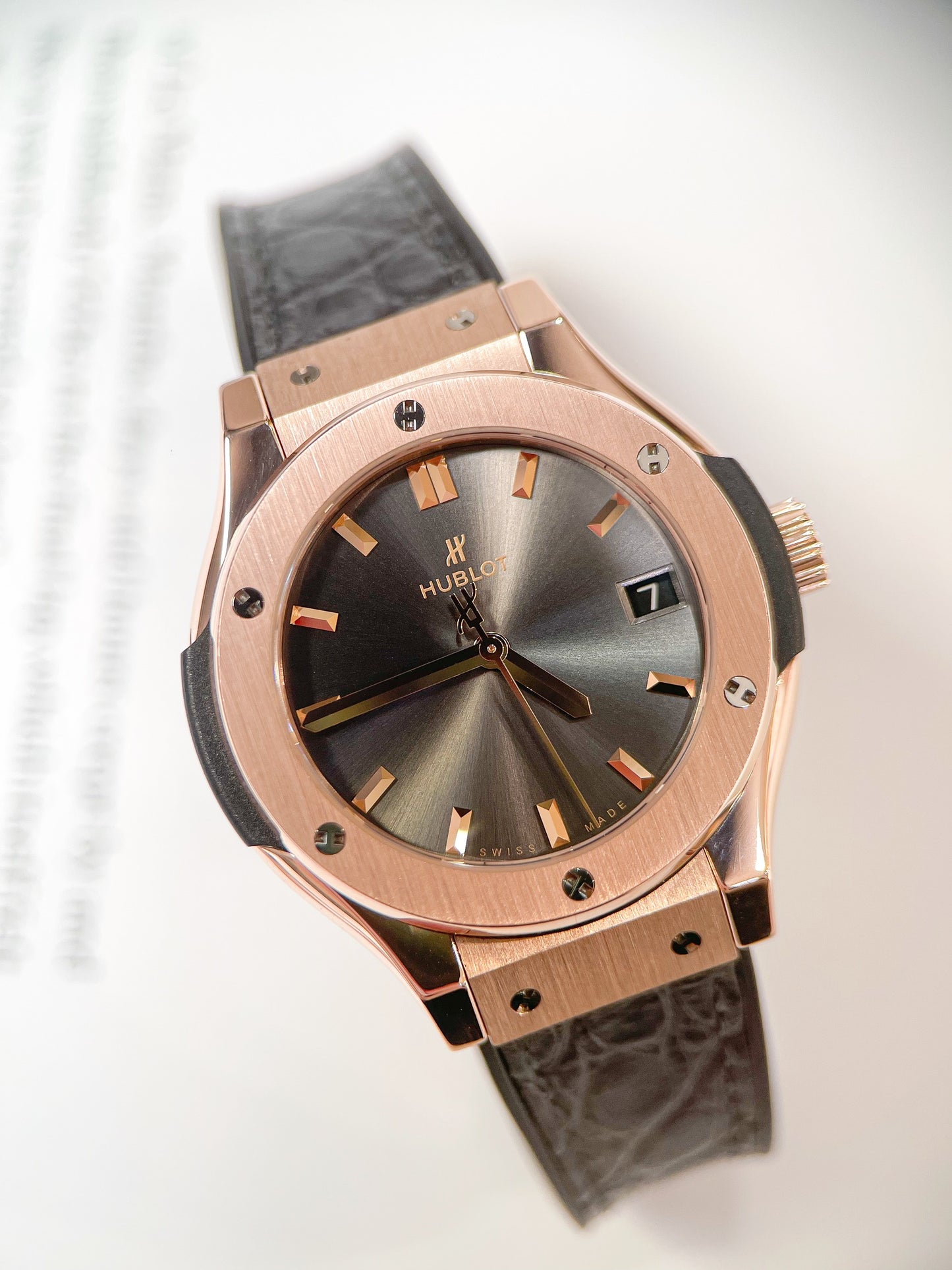 Đồng Hồ Hublot Classic Fusion King Gold Grey size 33mm