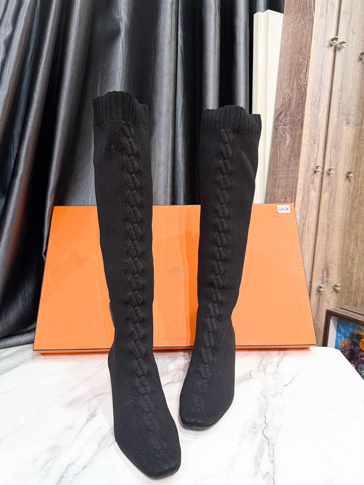 Boot Hermes Len Cao Cổ Size 35.5 GD36