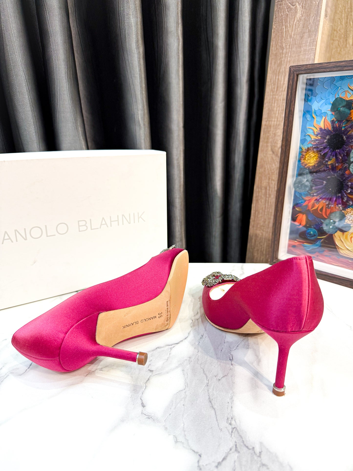 Giày Manolo Hồng Used Size 36