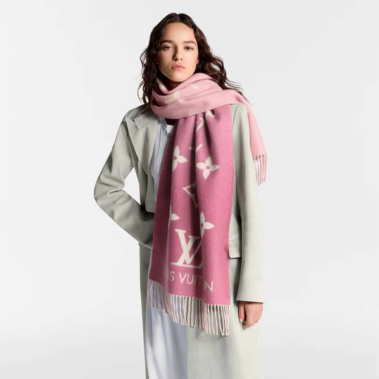 Khăn LV Cashmere Pink New KH96 6/1