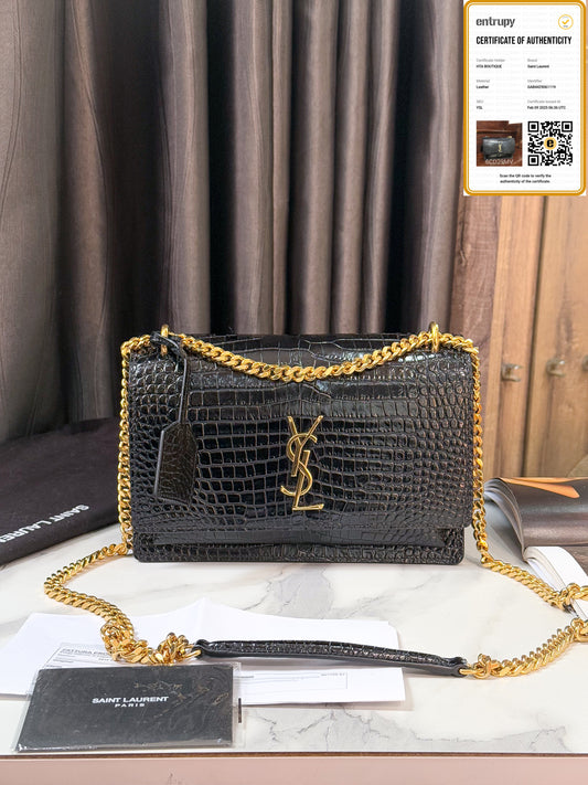 YSL Sunset Croc Size 22