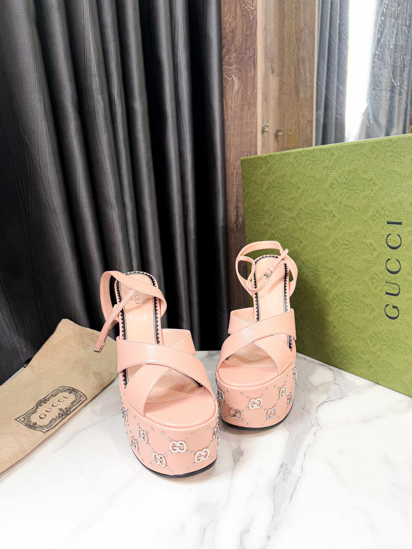 Sandal Gucci New Đế GG Size 37.5