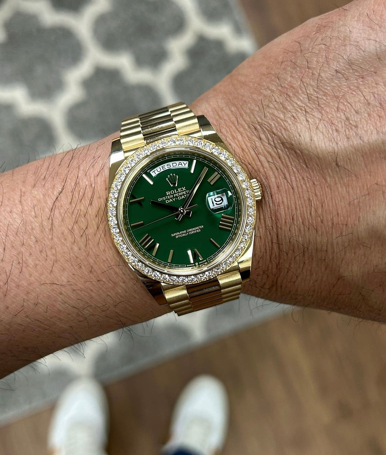 Đồng Hồ Rolex Daydate 40mm 228348RBR Pastello Green