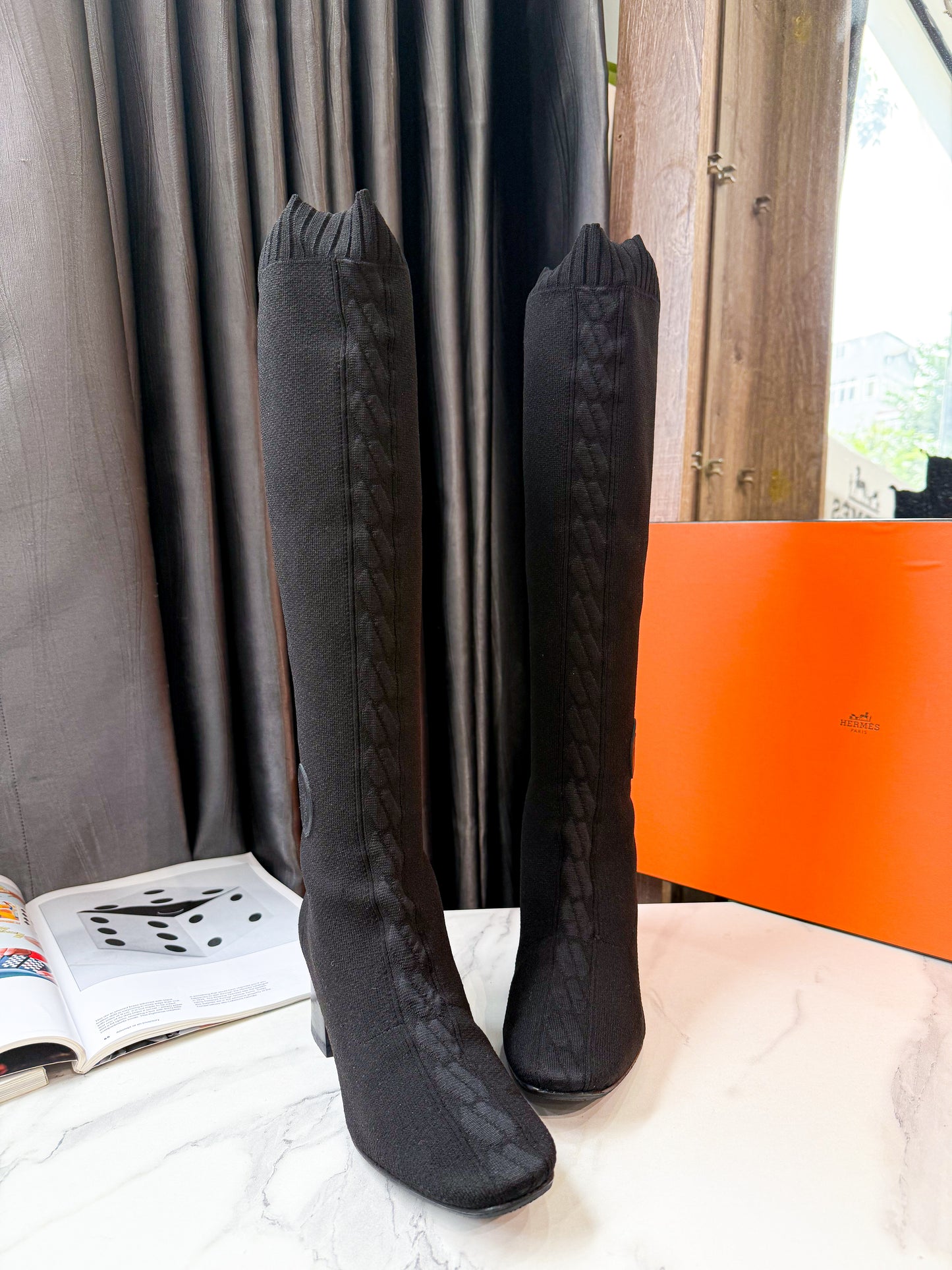 Boot Hermes Cao Cổ Size 38.5