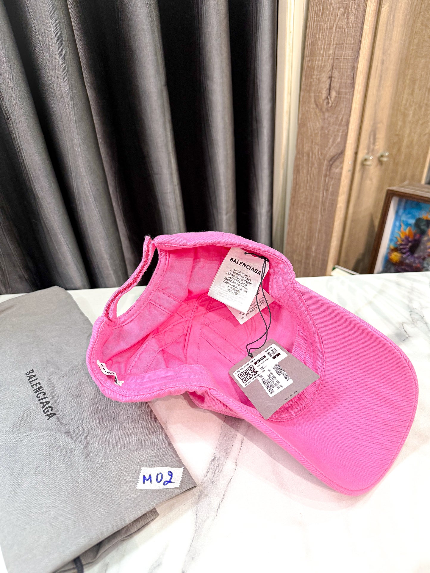 Mũ Lưỡi Trai Balenciaga Hồng New Size L