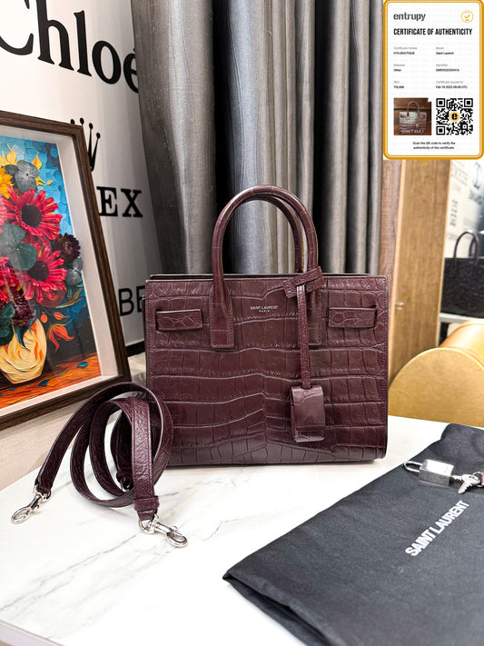 YSL Sac De Jour Nano Croc