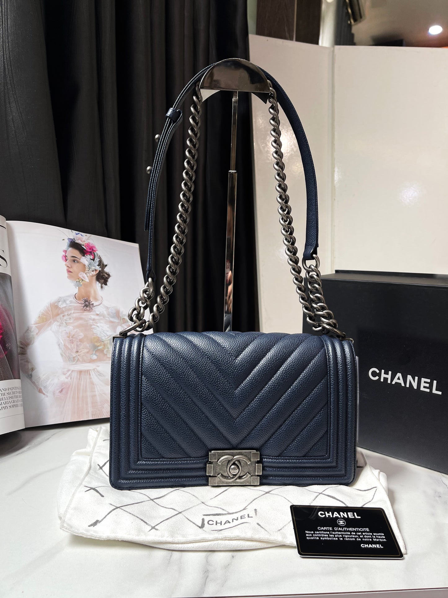 Chanel Boy M Chevron