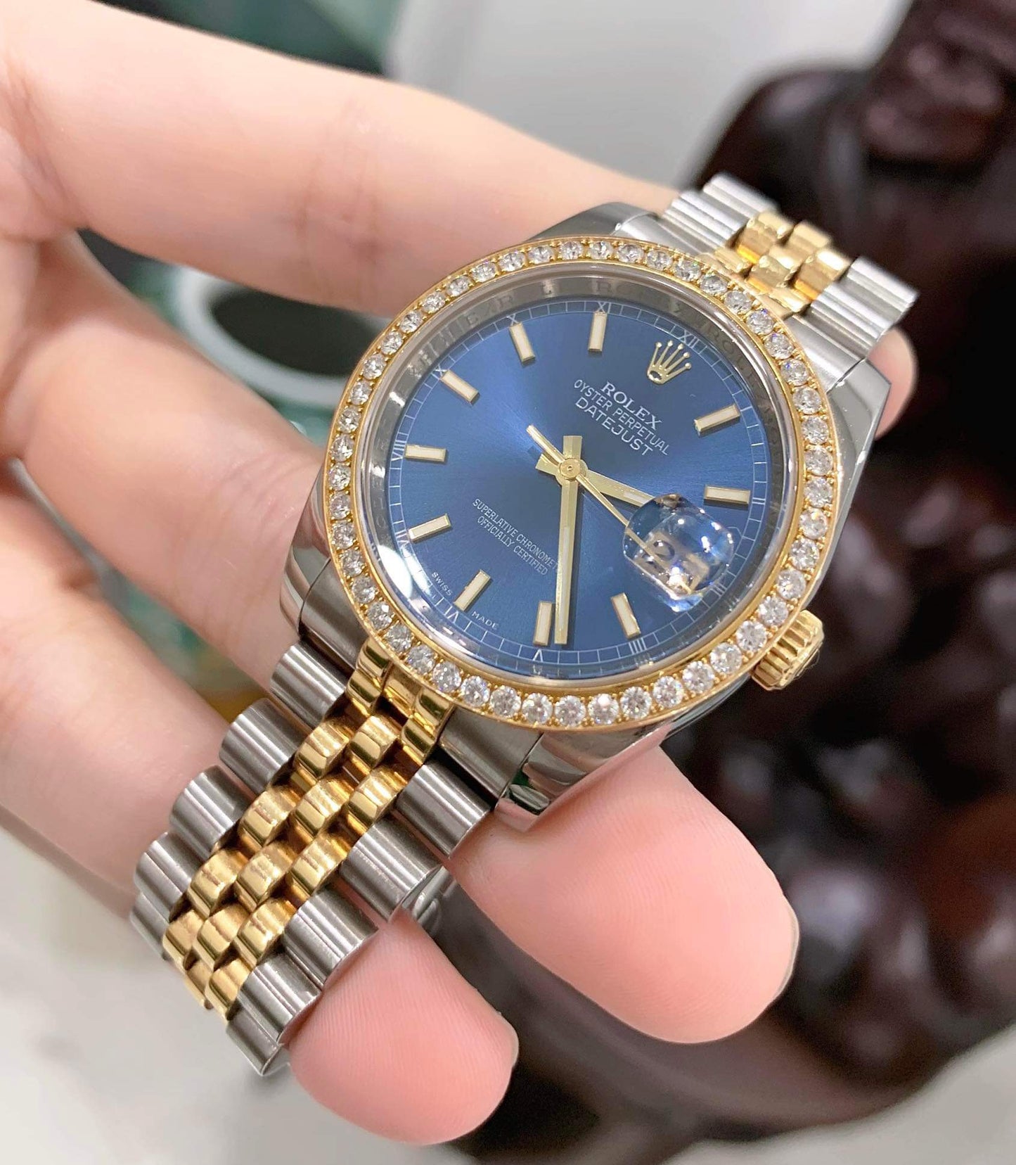 Đồng Hồ Rolex DateJust 116233 Demi Yellow Gold