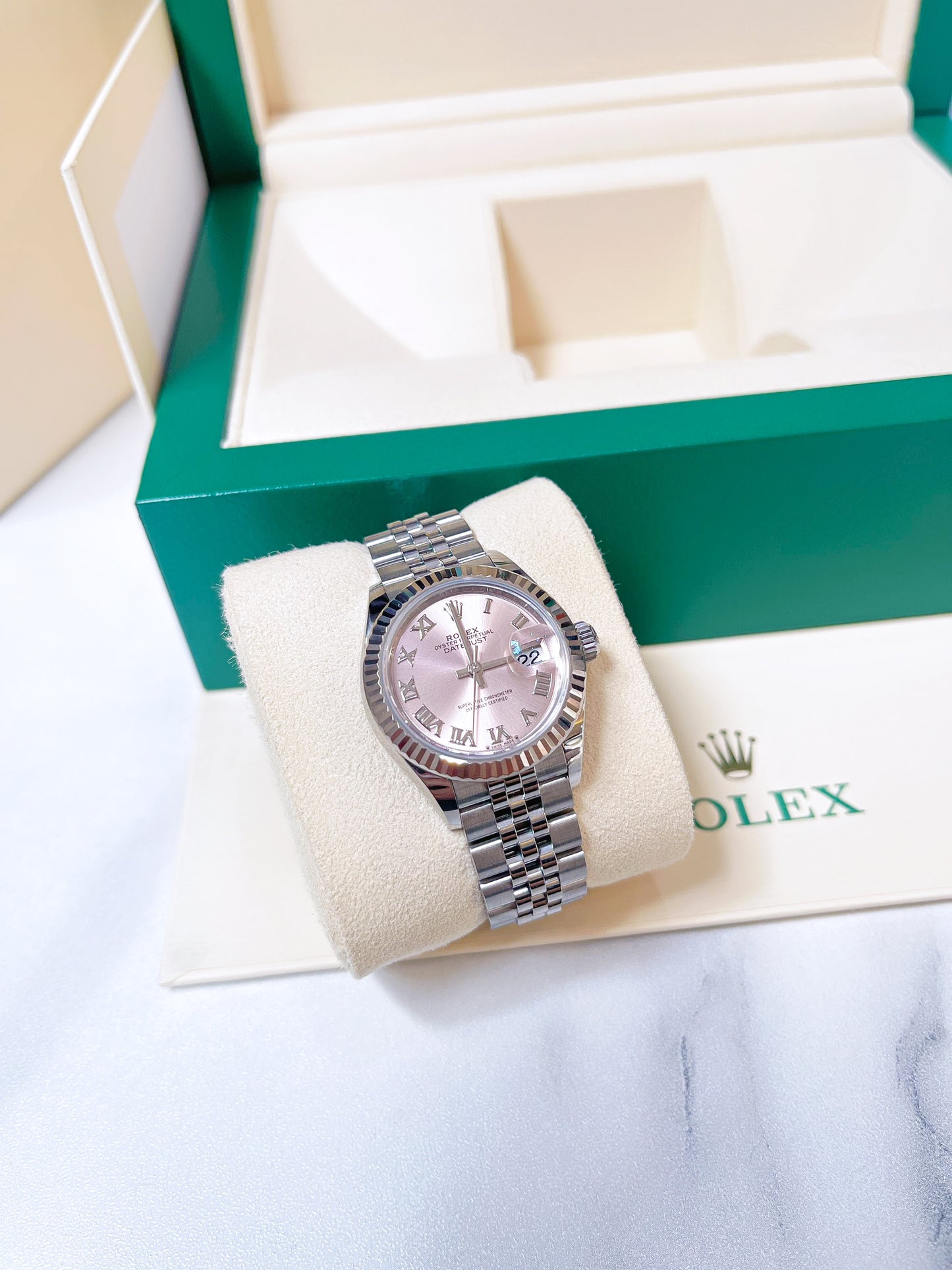 Đồng Hồ Rolex Size 28 Mặt Pink