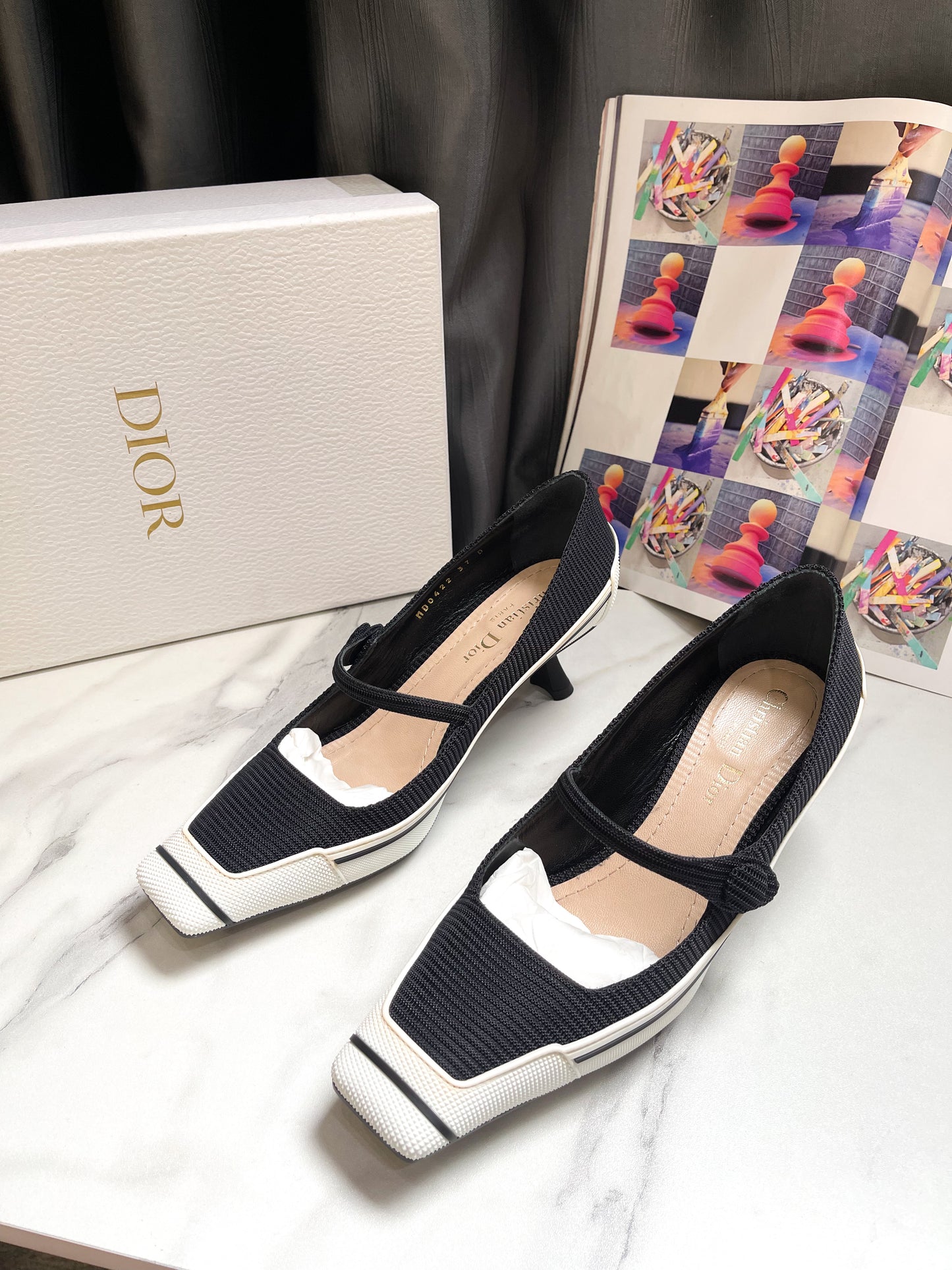 Giày Dior Phối Đen Trắng