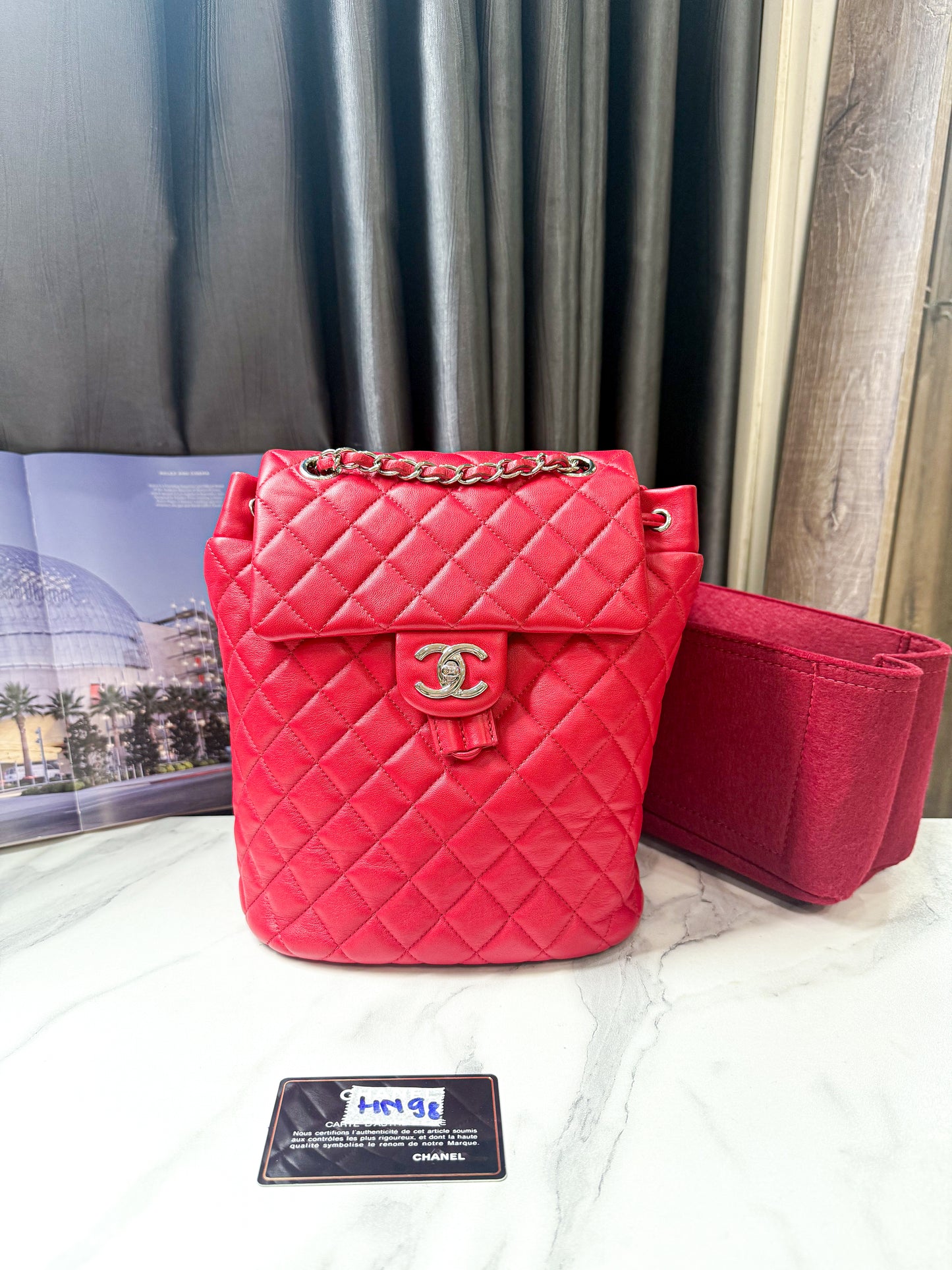A A Balo Chanel Đỏ HN98