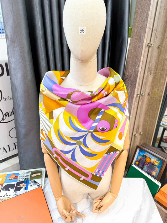 Khăn Lụa Hermes New Khổ 90x90 HN36 4/11