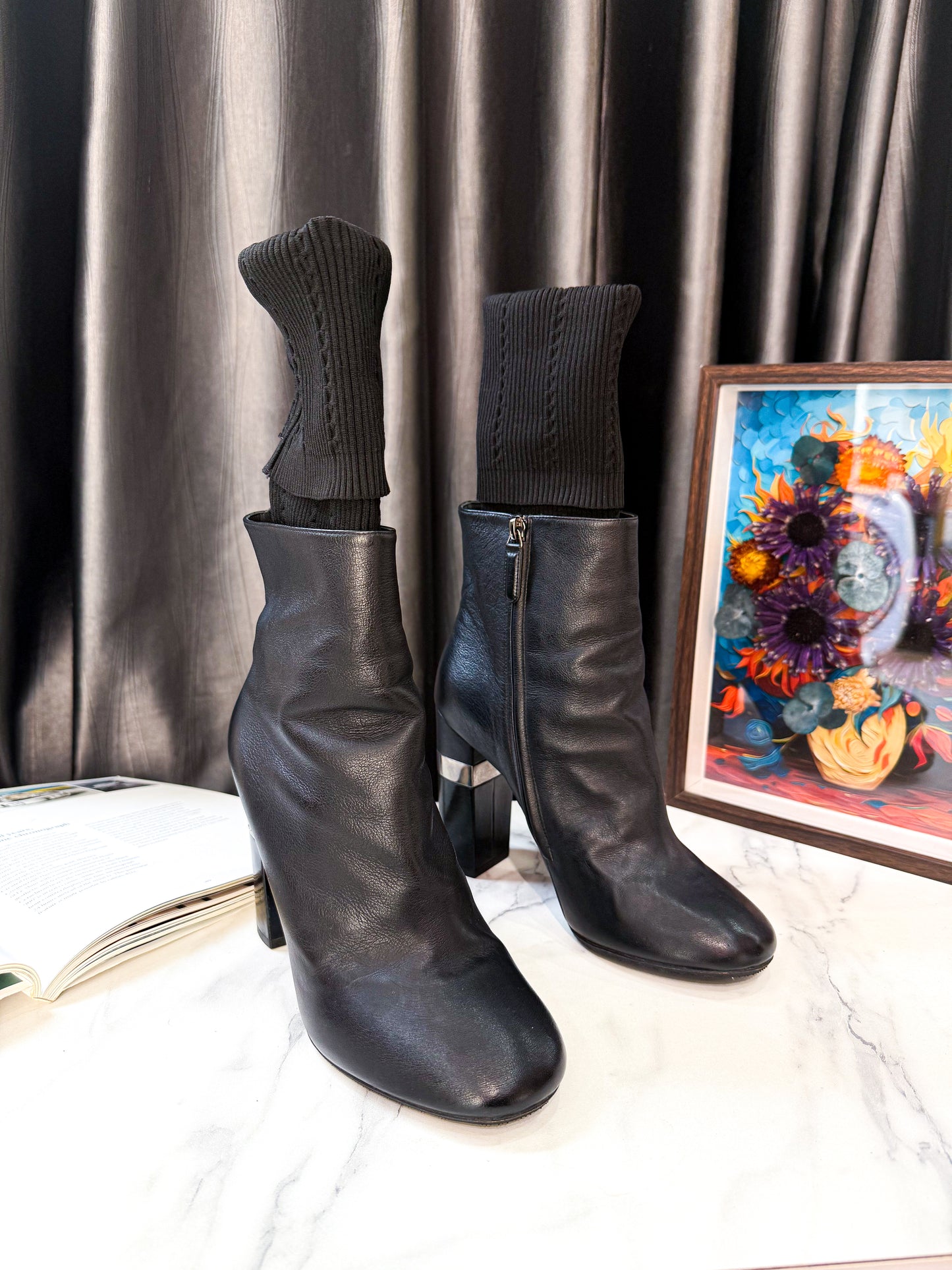 Boot Chanel Cổ Len Used Size 39