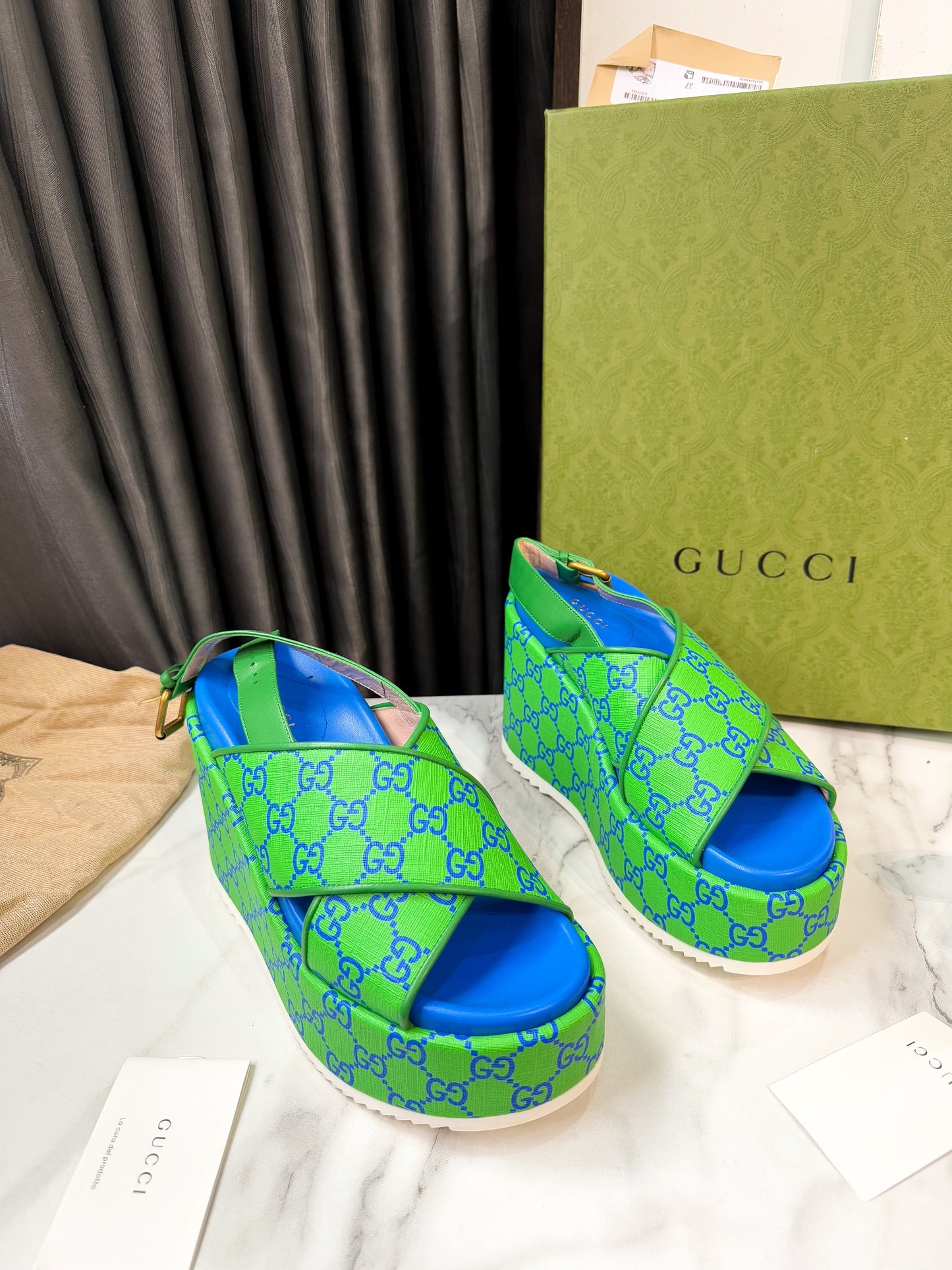 Xuồng Gucci Xanh New Size 37