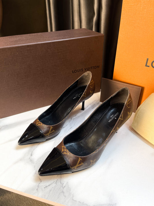 LV Mono High Heels Mixed Black