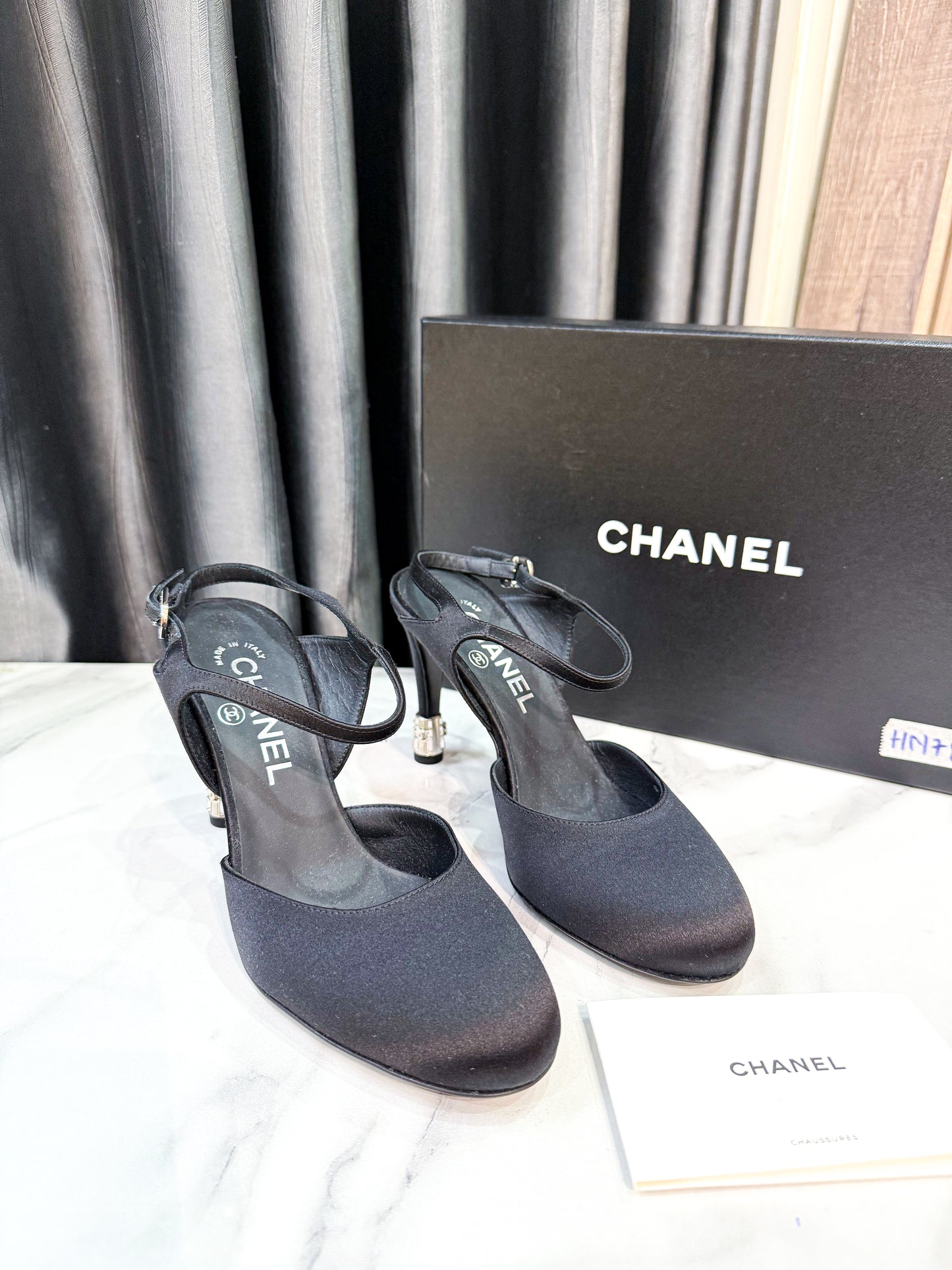 Giày Chanel Satin Size 36 New Trưng Bày HN78