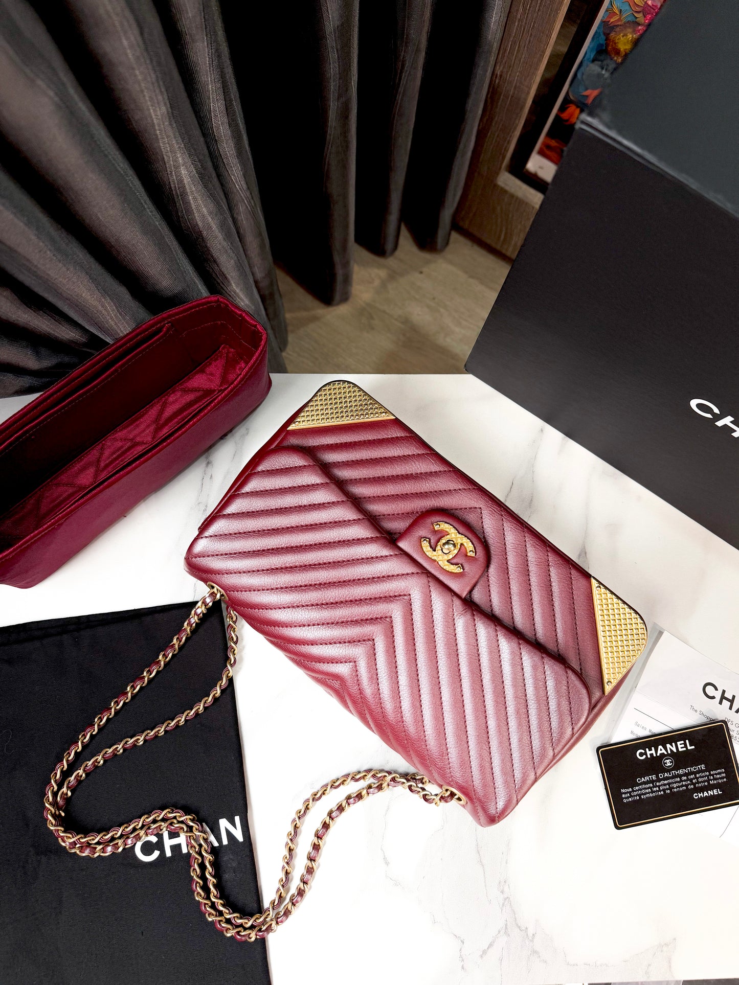 A A Chanel Classic Chevron M