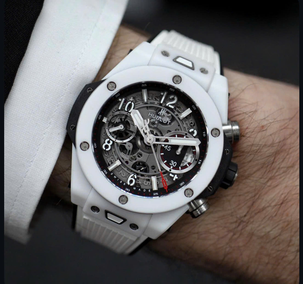Hublot Big Bang Unico White Ceramic trên tay