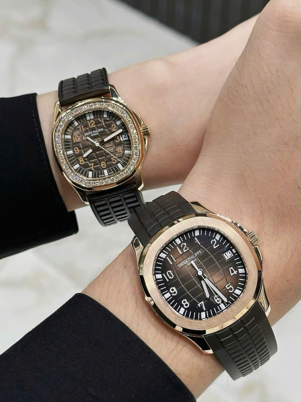 Patek Philippe Aquanaut 5068R Rose Gold trên tay