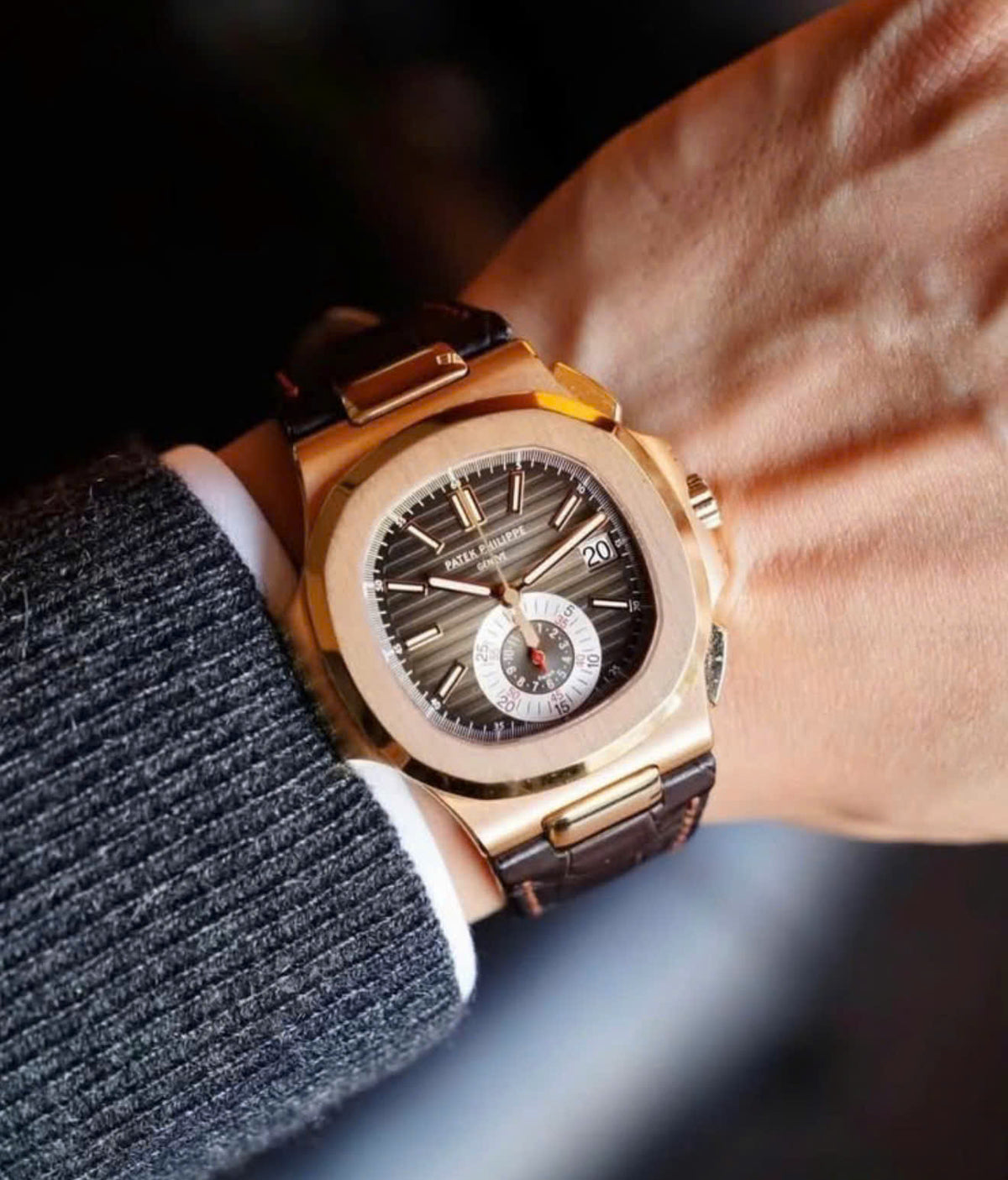 Patek Philippe Nautilus Chronograph 5980R trên tay