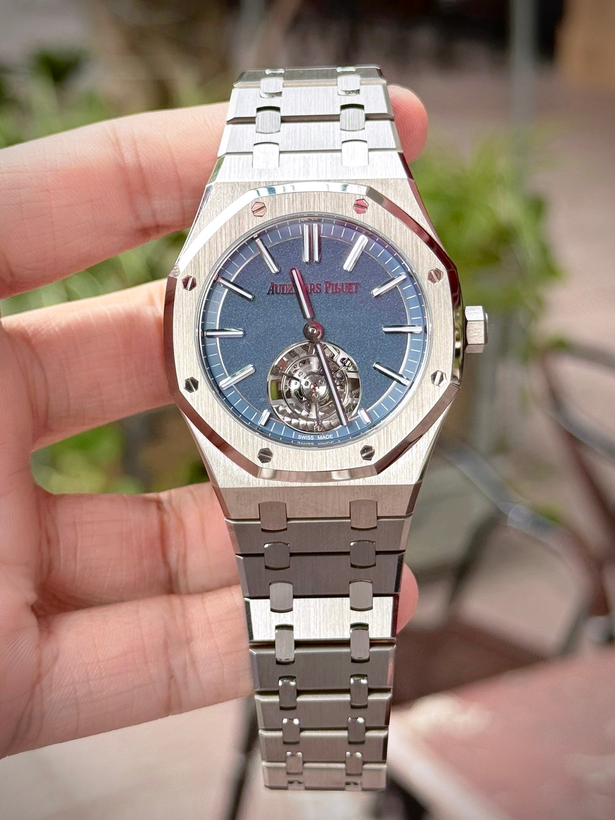 Đồng Hồ Audemars Piguet 26730Ti Tourbillion 41mm Blue Dial
